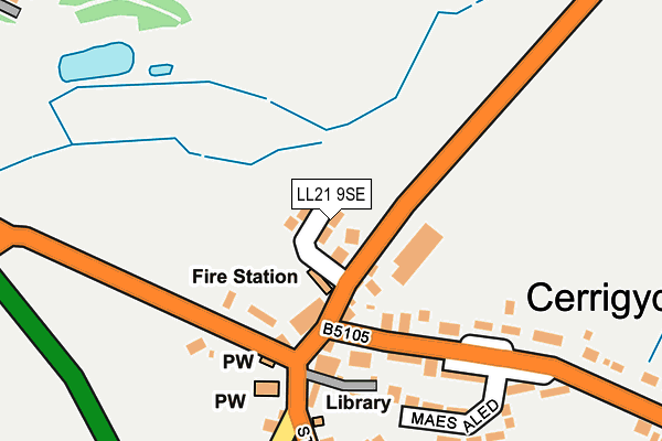 LL21 9SE map - OS OpenMap – Local (Ordnance Survey)