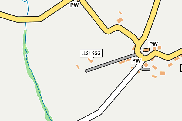 LL21 9SG map - OS OpenMap – Local (Ordnance Survey)