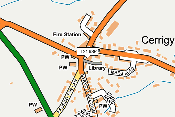 LL21 9SP map - OS OpenMap – Local (Ordnance Survey)