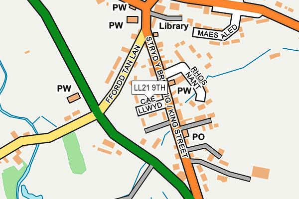 LL21 9TH map - OS OpenMap – Local (Ordnance Survey)