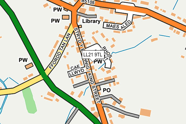 LL21 9TL map - OS OpenMap – Local (Ordnance Survey)