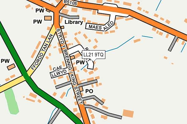 LL21 9TQ map - OS OpenMap – Local (Ordnance Survey)