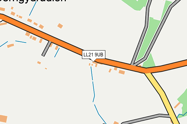 LL21 9UB map - OS OpenMap – Local (Ordnance Survey)