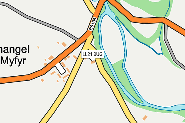 LL21 9UG map - OS OpenMap – Local (Ordnance Survey)