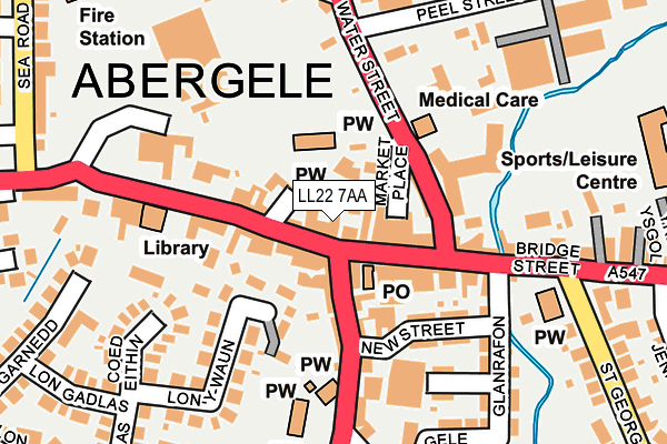 Map of SAKURA (ABERGELE) LIMITED at local scale
