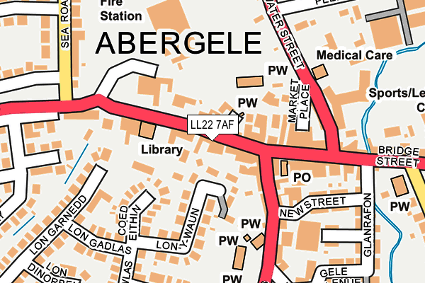 Map of ABERGELE 1980 LTD at local scale