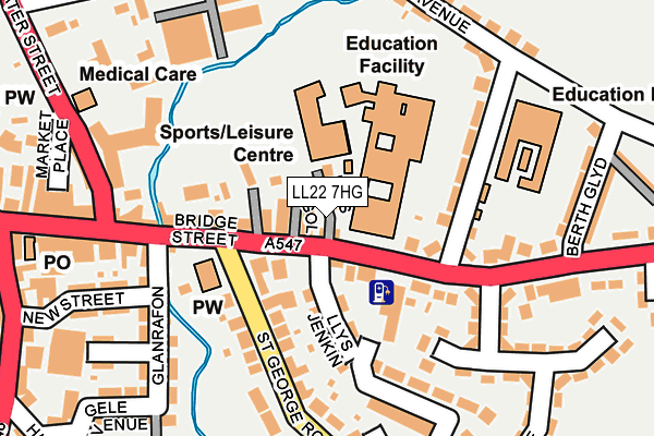 LL22 7HG map - OS OpenMap – Local (Ordnance Survey)