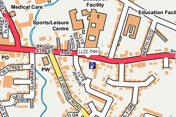 LL22 7HH map - OS OpenMap – Local (Ordnance Survey)
