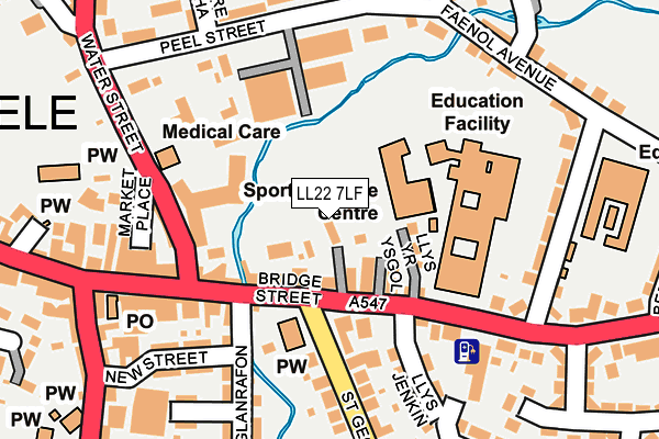 LL22 7LF map - OS OpenMap – Local (Ordnance Survey)