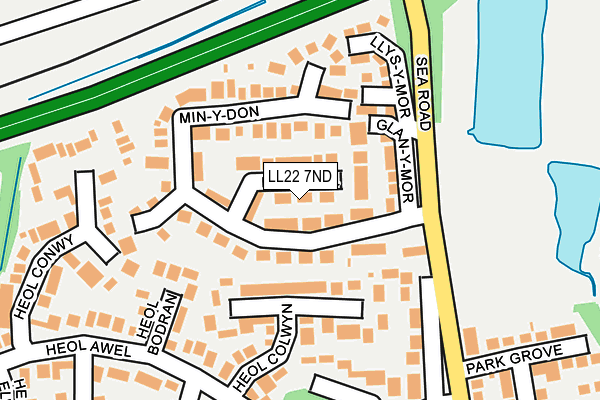 LL22 7ND map - OS OpenMap – Local (Ordnance Survey)