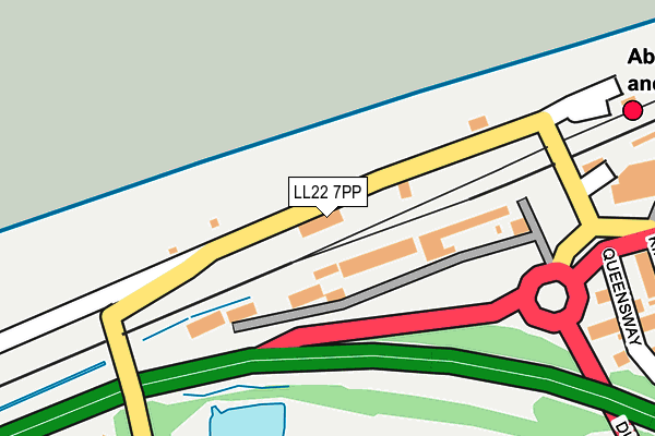 LL22 7PP map - OS OpenMap – Local (Ordnance Survey)