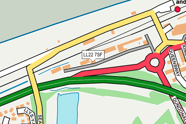 LL22 7SF map - OS OpenMap – Local (Ordnance Survey)