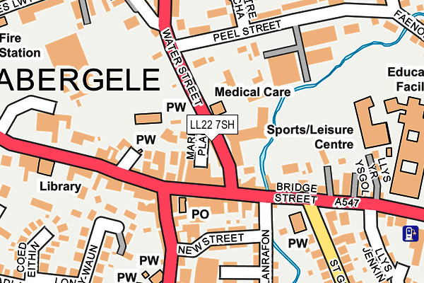 LL22 7SH map - OS OpenMap – Local (Ordnance Survey)