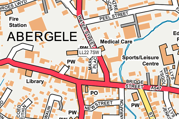 LL22 7SW map - OS OpenMap – Local (Ordnance Survey)