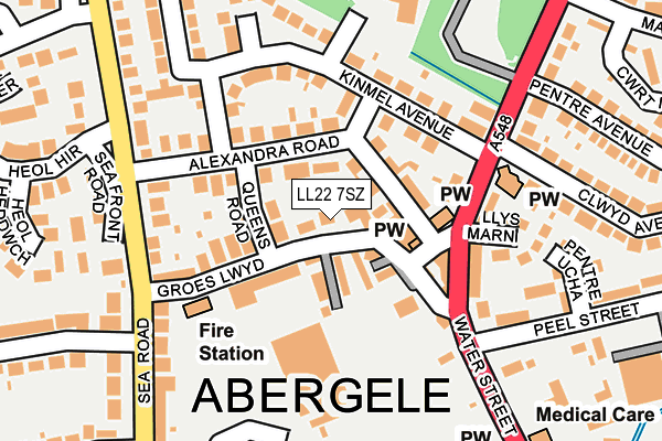 LL22 7SZ map - OS OpenMap – Local (Ordnance Survey)