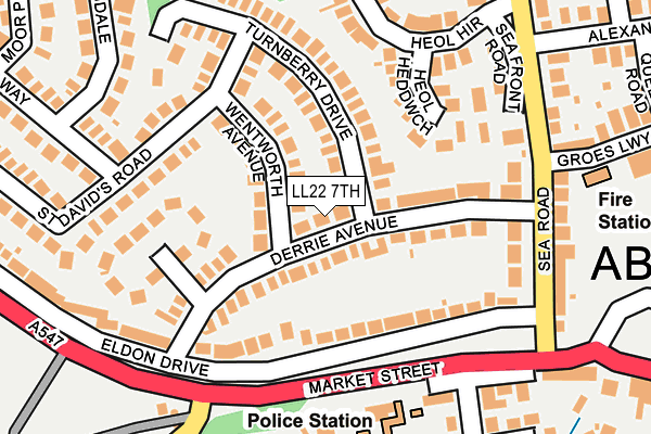 LL22 7TH map - OS OpenMap – Local (Ordnance Survey)