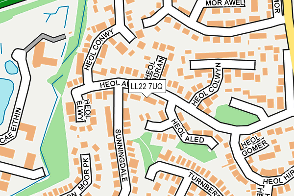LL22 7UQ map - OS OpenMap – Local (Ordnance Survey)