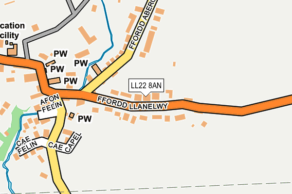LL22 8AN map - OS OpenMap – Local (Ordnance Survey)