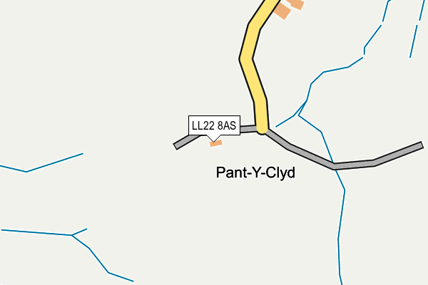 LL22 8AS map - OS OpenMap – Local (Ordnance Survey)