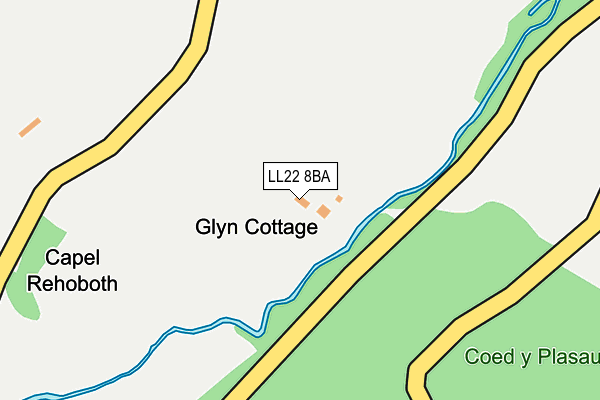 LL22 8BA map - OS OpenMap – Local (Ordnance Survey)