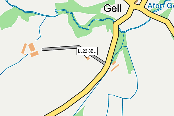 LL22 8BL map - OS OpenMap – Local (Ordnance Survey)