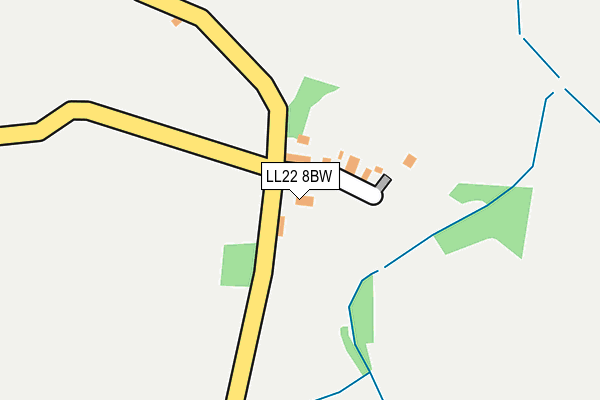 LL22 8BW map - OS OpenMap – Local (Ordnance Survey)