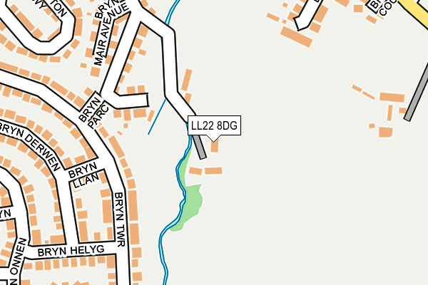 LL22 8DG map - OS OpenMap – Local (Ordnance Survey)