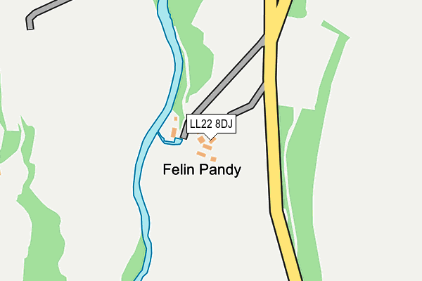 LL22 8DJ map - OS OpenMap – Local (Ordnance Survey)