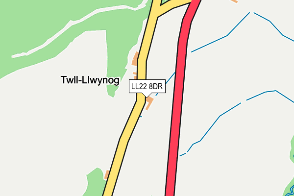 LL22 8DR map - OS OpenMap – Local (Ordnance Survey)