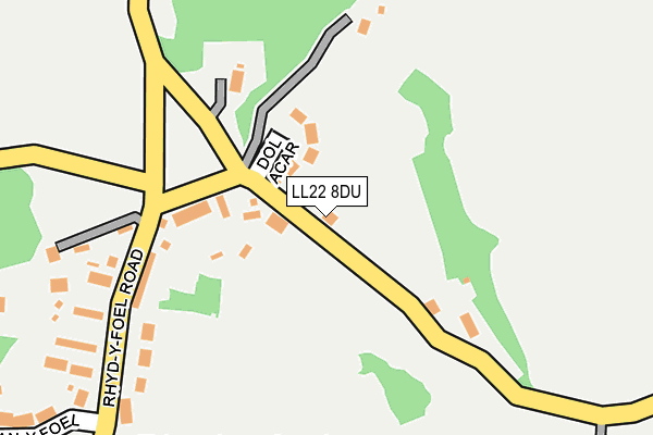 LL22 8DU map - OS OpenMap – Local (Ordnance Survey)