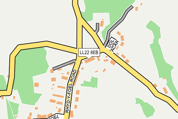 LL22 8EB map - OS OpenMap – Local (Ordnance Survey)