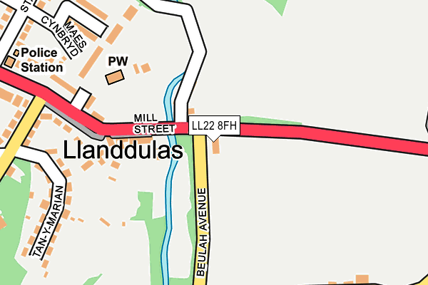 LL22 8FH map - OS OpenMap – Local (Ordnance Survey)