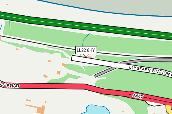 LL22 8HY map - OS OpenMap – Local (Ordnance Survey)