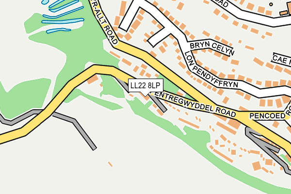 LL22 8LP map - OS OpenMap – Local (Ordnance Survey)