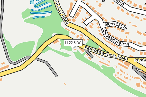 LL22 8LW map - OS OpenMap – Local (Ordnance Survey)