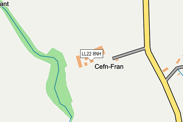 LL22 8NH map - OS OpenMap – Local (Ordnance Survey)
