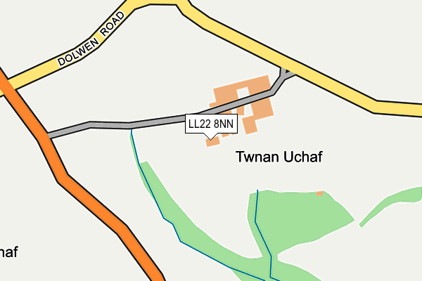 LL22 8NN map - OS OpenMap – Local (Ordnance Survey)