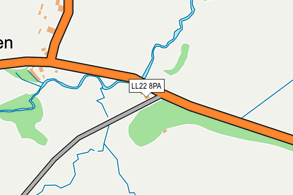 LL22 8PA map - OS OpenMap – Local (Ordnance Survey)