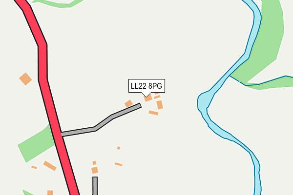 LL22 8PG map - OS OpenMap – Local (Ordnance Survey)
