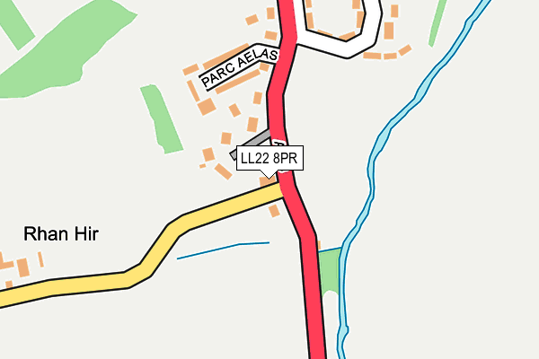 LL22 8PR map - OS OpenMap – Local (Ordnance Survey)