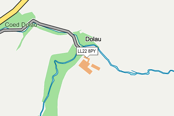 LL22 8PY map - OS OpenMap – Local (Ordnance Survey)