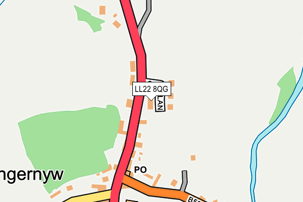 LL22 8QG map - OS OpenMap – Local (Ordnance Survey)