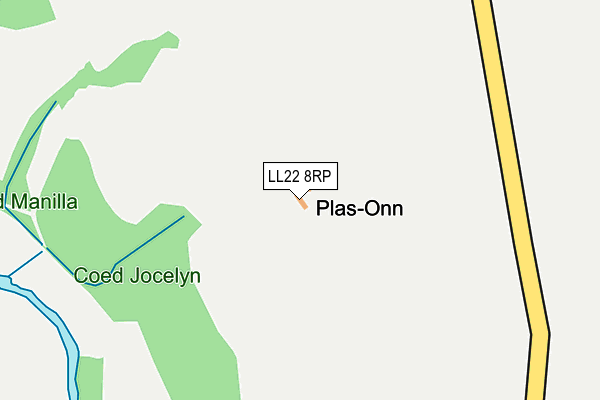 LL22 8RP map - OS OpenMap – Local (Ordnance Survey)