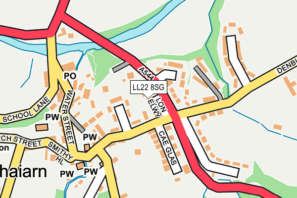 LL22 8SG map - OS OpenMap – Local (Ordnance Survey)