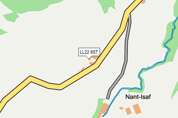 LL22 8ST map - OS OpenMap – Local (Ordnance Survey)