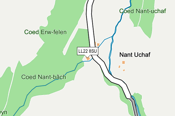 LL22 8SU map - OS OpenMap – Local (Ordnance Survey)