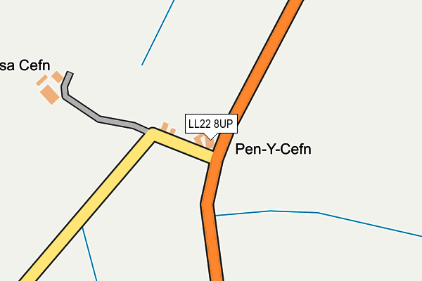 LL22 8UP map - OS OpenMap – Local (Ordnance Survey)