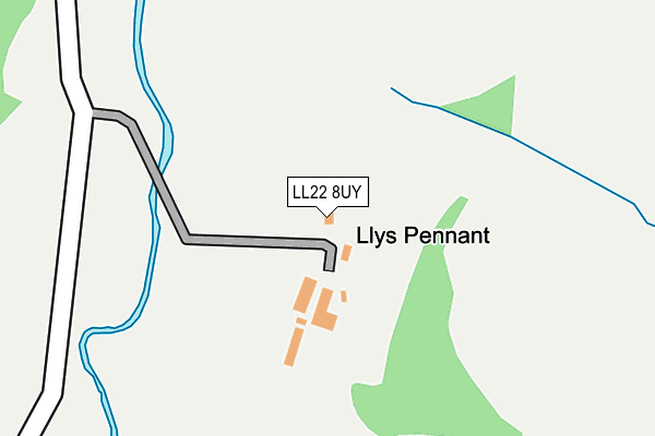 LL22 8UY map - OS OpenMap – Local (Ordnance Survey)