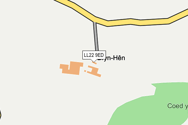 LL22 9ED map - OS OpenMap – Local (Ordnance Survey)