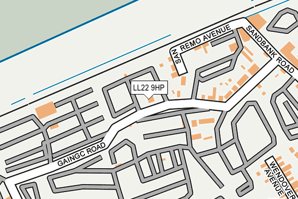 LL22 9HP map - OS OpenMap – Local (Ordnance Survey)